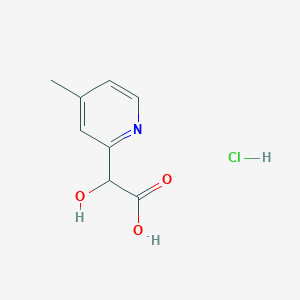 B2820139 2-Hydroxy-2-(4-methylpyridin-2-yl)acetic acid hydrochloride CAS No. 1187582-46-2
