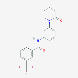 molecular formula C19H17F3N2O2 B2820174 N-[3-(2-oxopiperidin-1-yl)phenyl]-3-(trifluoromethyl)benzamide CAS No. 941979-01-7