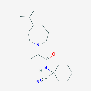 molecular formula C19H33N3O B2820182 N-(1-cyanocyclohexyl)-2-[4-(propan-2-yl)azepan-1-yl]propanamide CAS No. 1808359-43-4