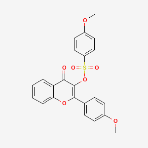molecular formula C23H18O7S B2820184 2-(4-methoxyphenyl)-4-oxo-4H-chromen-3-yl 4-methoxybenzenesulfonate CAS No. 301193-65-7