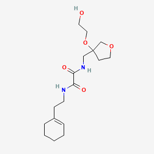 molecular formula C17H28N2O5 B2820203 N1-(2-(cyclohex-1-en-1-yl)ethyl)-N2-((3-(2-hydroxyethoxy)tetrahydrofuran-3-yl)methyl)oxalamide CAS No. 2309586-38-5