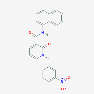 molecular formula C23H17N3O4 B2820206 N-(naphthalen-1-yl)-1-(3-nitrobenzyl)-2-oxo-1,2-dihydropyridine-3-carboxamide CAS No. 941904-20-7
