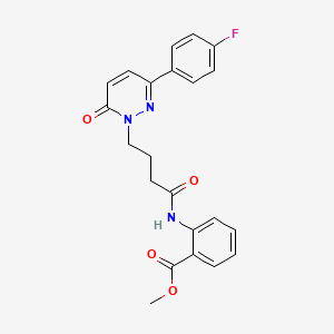 methyl 2-(4-(3-(4-fluorophenyl)-6-oxopyridazin-1(6H)-yl)butanamido)benzoate