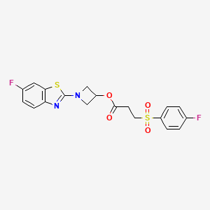 1-(6-Fluorobenzo[d]thiazol-2-yl)azetidin-3-yl 3-((4-fluorophenyl)sulfonyl)propanoate