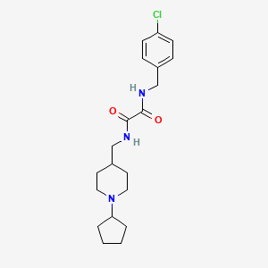 N1-(4-chlorobenzyl)-N2-((1-cyclopentylpiperidin-4-yl)methyl)oxalamide