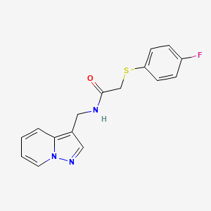 2-((4-fluorophenyl)thio)-N-(pyrazolo[1,5-a]pyridin-3-ylmethyl)acetamide