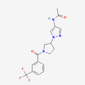 N-[1-[1-[3-(Trifluoromethyl)benzoyl]pyrrolidin-3-yl]pyrazol-4-yl]acetamide