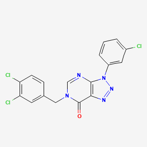 molecular formula C17H10Cl3N5O B2820256 3-(3-chlorophenyl)-6-(3,4-dichlorobenzyl)-3H-[1,2,3]triazolo[4,5-d]pyrimidin-7(6H)-one CAS No. 887215-64-7