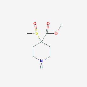molecular formula C8H15NO3S B2820263 Methyl 4-methylsulfinylpiperidine-4-carboxylate CAS No. 2167526-68-1