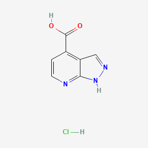 molecular formula C7H6ClN3O2 B2820270 1H-Pyrazolo[3,4-b]pyridine-4-carboxylic acid hydrochloride CAS No. 2225141-86-4