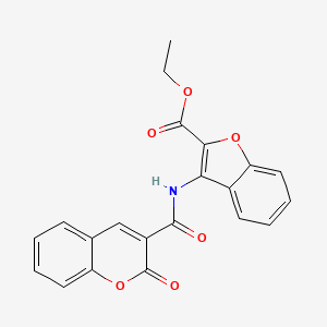 ethyl 3-(2-oxo-2H-chromene-3-carboxamido)benzofuran-2-carboxylate