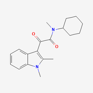 N-cyclohexyl-2-(1,2-dimethylindol-3-yl)-N-methyl-2-oxoacetamide