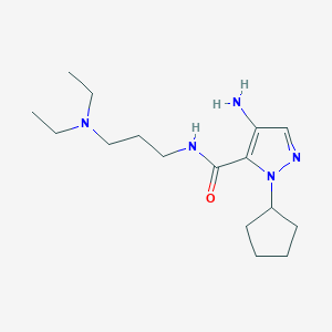 molecular formula C16H29N5O B2820281 4-Amino-1-cyclopentyl-N-[3-(diethylamino)propyl]-1H-pyrazole-5-carboxamide CAS No. 2101196-34-1