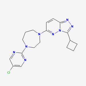 B2820294 6-[4-(5-Chloropyrimidin-2-yl)-1,4-diazepan-1-yl]-3-cyclobutyl-[1,2,4]triazolo[4,3-b]pyridazine CAS No. 2379952-49-3