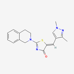 (Z)-2-(3,4-dihydroisoquinolin-2(1H)-yl)-5-((1,3-dimethyl-1H-pyrazol-4-yl)methylene)thiazol-4(5H)-one