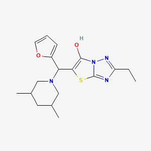 5-((3,5-Dimethylpiperidin-1-yl)(furan-2-yl)methyl)-2-ethylthiazolo[3,2-b][1,2,4]triazol-6-ol
