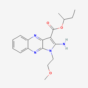 molecular formula C18H22N4O3 B2820306 butan-2-yl 2-amino-1-(2-methoxyethyl)-1H-pyrrolo[2,3-b]quinoxaline-3-carboxylate CAS No. 845801-54-9