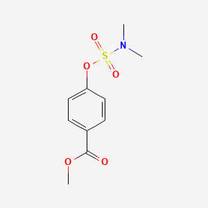 molecular formula C10H13NO5S B2820337 Methyl 4-{[(dimethylamino)sulfonyl]oxy}benzenecarboxylate CAS No. 338396-06-8