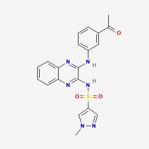 N-(3-((3-acetylphenyl)amino)quinoxalin-2-yl)-1-methyl-1H-pyrazole-4-sulfonamide