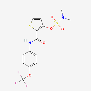 [2-[[4-(trifluoromethoxy)phenyl]carbamoyl]thiophen-3-yl] N,N-dimethylsulfamate