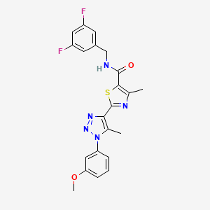 N-(3,5-difluorobenzyl)-2-[1-(3-methoxyphenyl)-5-methyl-1H-1,2,3-triazol-4-yl]-4-methyl-1,3-thiazole-5-carboxamide