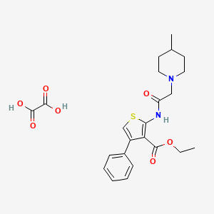 Ethyl 2-(2-(4-methylpiperidin-1-yl)acetamido)-4-phenylthiophene-3-carboxylate oxalate