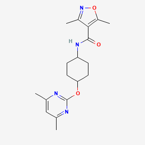N-((1r,4r)-4-((4,6-dimethylpyrimidin-2-yl)oxy)cyclohexyl)-3,5-dimethylisoxazole-4-carboxamide