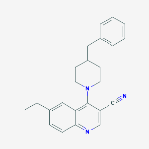 4-(4-Benzylpiperidin-1-yl)-6-ethylquinoline-3-carbonitrile