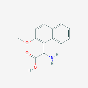 molecular formula C13H13NO3 B2820417 Amino-(2-methoxy-naphthalen-1-YL)-acetic acid CAS No. 1169828-57-2