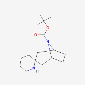 molecular formula C16H28N2O2 B2820419 Tert-butyl spiro[8-azabicyclo[3.2.1]octane-3,2'-piperidine]-8-carboxylate CAS No. 2287345-38-2