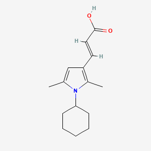 3-(1-cyclohexyl-2,5-dimethyl-1H-pyrrol-3-yl)prop-2-enoic acid