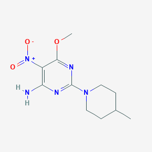 6-Methoxy-2-(4-methylpiperidin-1-yl)-5-nitropyrimidin-4-amine