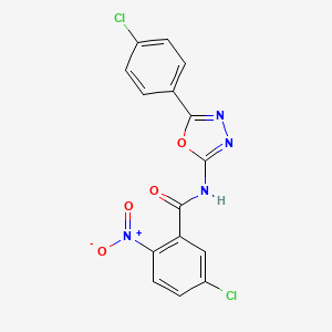 5-chloro-N-[5-(4-chlorophenyl)-1,3,4-oxadiazol-2-yl]-2-nitrobenzamide