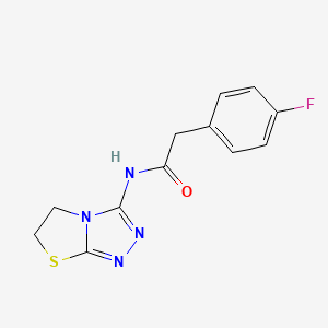 N-(5,6-dihydrothiazolo[2,3-c][1,2,4]triazol-3-yl)-2-(4-fluorophenyl)acetamide