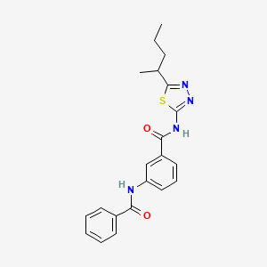 3-benzamido-N-(5-pentan-2-yl-1,3,4-thiadiazol-2-yl)benzamide