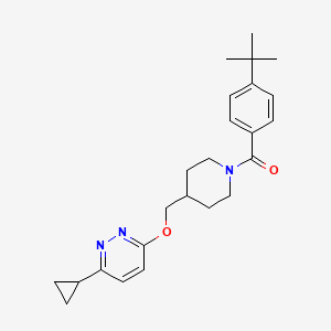 (4-Tert-butylphenyl)-[4-[(6-cyclopropylpyridazin-3-yl)oxymethyl]piperidin-1-yl]methanone
