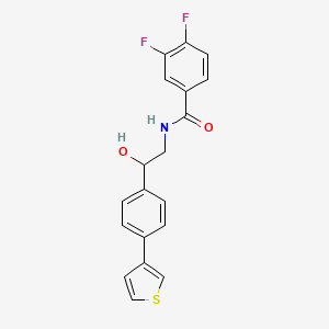 3,4-difluoro-N-(2-hydroxy-2-(4-(thiophen-3-yl)phenyl)ethyl)benzamide