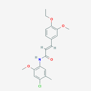 (2E)-N-(4-chloro-2-methoxy-5-methylphenyl)-3-(4-ethoxy-3-methoxyphenyl)prop-2-enamide