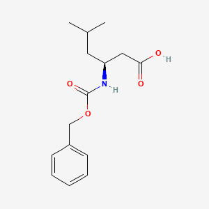 molecular formula C15H21NO4 B2820495 (S)-3-(((Benzyloxy)carbonyl)amino)-5-methylhexanoic acid CAS No. 118247-68-0