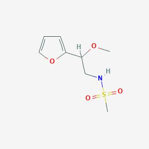 molecular formula C8H13NO4S B2820497 N-(2-(furan-2-yl)-2-methoxyethyl)methanesulfonamide CAS No. 1795455-85-4