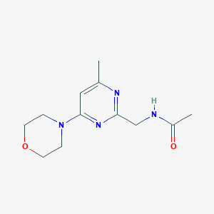 molecular formula C12H18N4O2 B2820498 N-((4-methyl-6-morpholinopyrimidin-2-yl)methyl)acetamide CAS No. 1796963-58-0