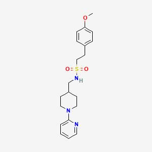 molecular formula C20H27N3O3S B2820501 2-(4-methoxyphenyl)-N-((1-(pyridin-2-yl)piperidin-4-yl)methyl)ethanesulfonamide CAS No. 1235181-40-4