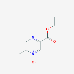 molecular formula C8H10N2O3 B2820517 ethyl 5-methyl-4-oxidopyrazin-4-ium-2-carboxylate CAS No. 51037-35-5