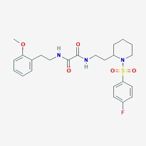 molecular formula C24H30FN3O5S B2820522 N1-(2-(1-((4-fluorophenyl)sulfonyl)piperidin-2-yl)ethyl)-N2-(2-methoxyphenethyl)oxalamide CAS No. 898445-05-1