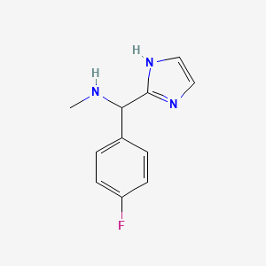 molecular formula C11H12FN3 B2820525 [(4-fluorophenyl)(1H-imidazol-2-yl)methyl](methyl)amine CAS No. 1518527-67-7