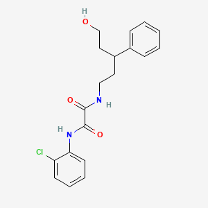 molecular formula C19H21ClN2O3 B2820538 N1-(2-chlorophenyl)-N2-(5-hydroxy-3-phenylpentyl)oxalamide CAS No. 1798621-88-1