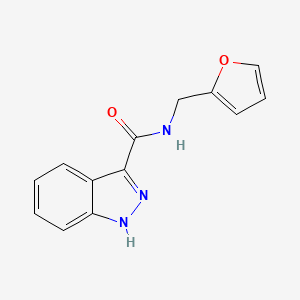 molecular formula C13H11N3O2 B2820552 N-(furan-2-ylmethyl)-1H-indazole-3-carboxamide CAS No. 878119-10-9