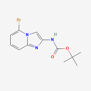 molecular formula C12H14BrN3O2 B2820563 tert-butyl N-{5-bromoimidazo[1,2-a]pyridin-2-yl}carbamate CAS No. 1935349-92-0
