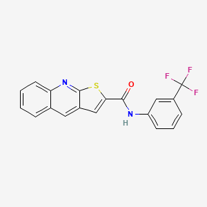 molecular formula C19H11F3N2OS B2820572 N-[3-(trifluoromethyl)phenyl]thieno[2,3-b]quinoline-2-carboxamide CAS No. 439111-79-2