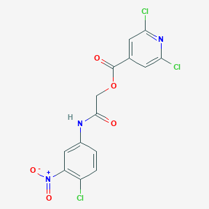 B2820666 [(4-Chloro-3-nitrophenyl)carbamoyl]methyl 2,6-dichloropyridine-4-carboxylate CAS No. 521280-09-1